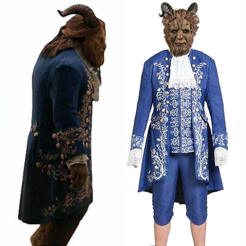 Exquisite Beauty And The Beast Costume Adult Cosplay Prince Adam Clothes Set For Halloween Parties