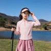 Girls' Long-Sleeve Breathable Quick-Dry Sporty Mock-Neck Top