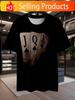 UnisexS Poker Pattern TShirt Casual Fashion Short Sleeve Round Neck TShirt Outdoor UnisexS Clothing DX1103