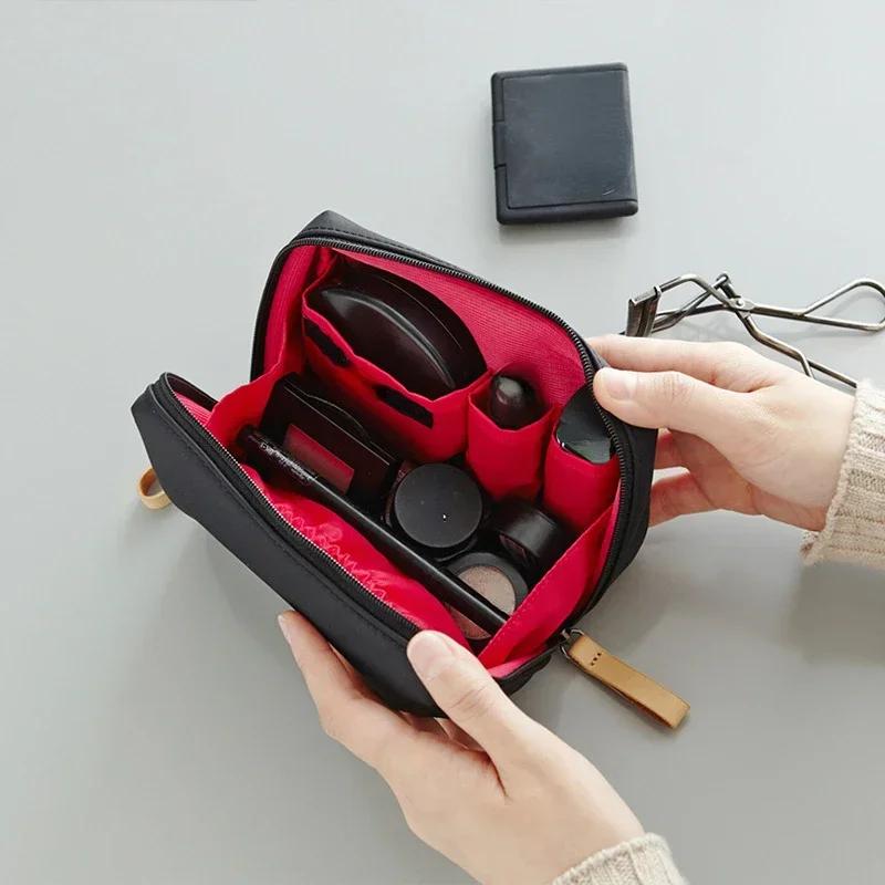 Korejský styl Jednobarevná kosmetická taška Přenosný organizér na make-up Toaletní taška Dámská Vodotěsná kosmetická taštička