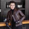 Spring and Autumn New Leather Jacket Motorcycle Leather Jacket Men's Short Slim Handsome Youth Men's Jacket Trend