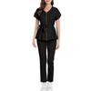 Ladies' Comfortable And Casual Solid Color Short Sleeved Pants Protective Suit Set