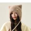 Knitted Hat Autumn Winter Cartoon Bear Wool Hat Women's Winter Warm Hat