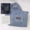 Set Principianti Ricamo Sashiko Idrosolubile Con Filo e Aghi Tessuto di Jeans Ricamo a Mano Kit Sashiko Materiale da Cucito