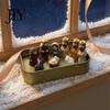 Nische Kreatives Weihnachtsgeschenk Mini-Weihnachtskrippe in einer Blechdose, 3D-gedruckte Taschenformat Heilige Familie Miniatur-Landschaftsdekoration Figuren,