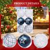 6 Pieces Christmas Ball Ornaments Tree Hanging Balls with Hole Xmas Decorations