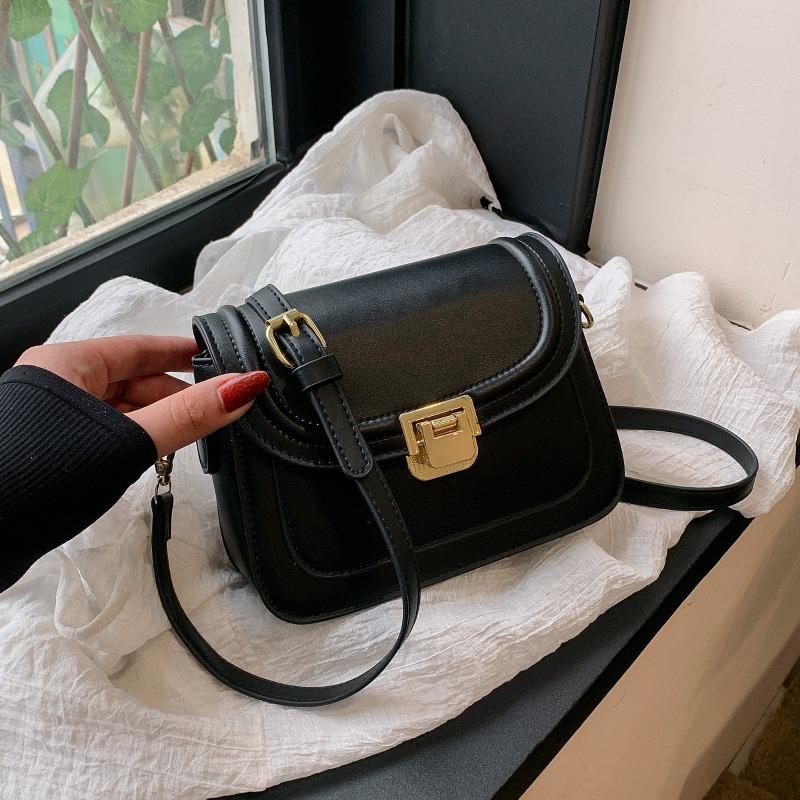 Contrasting color bag women's popular new trendy fashion shoulder bag versatile messenger small square bag