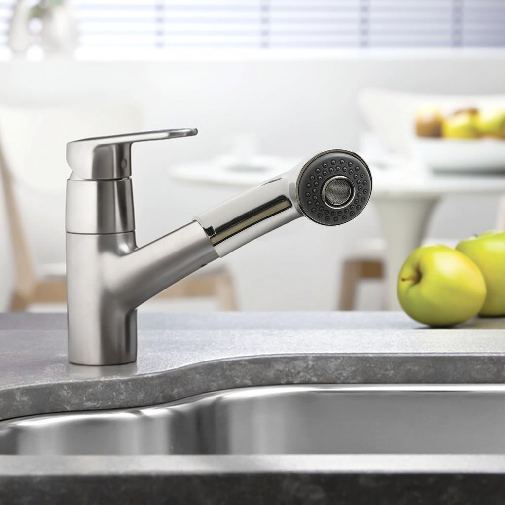 For Zedra For Europlus Faucet Replacement Pull Out Spray Nozzle Made of Chrome
