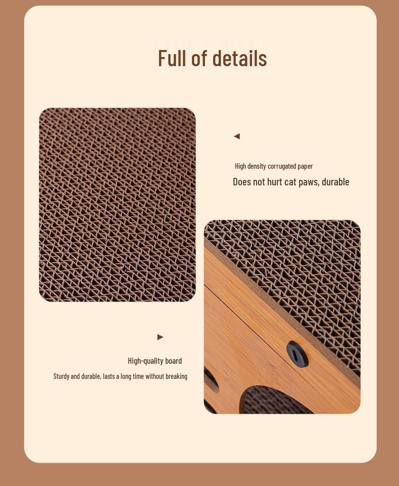 Vertical Cat Scratching Post and Bed - Wear-Resistant, All-Season Cat Claw Board & Winter Cat House with Toy