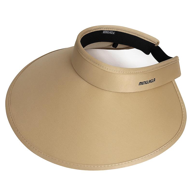 Summer Big Brim Ice Silk Hat Cycling Sun Protection Beach Hat Women's Sunshade Empty Top Hat Outdoor Foldable Cap