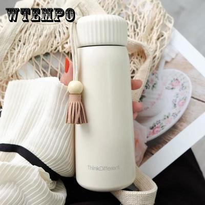 Japanese Vacuum Flask Ins Harajuku Style Ladies Cute Cup Simple and Fresh Tassel Student Girl Portable Water Cup