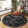 1pc bullets ammunition Round Chair mat office Area Rug - Non-Slip, Floor Mat for Office, Bedroom, and Indoor Decor p127001