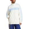 Adidas Originals Striped Logo Print Zip-Up Collar Jacket Women Jacket White IR7471