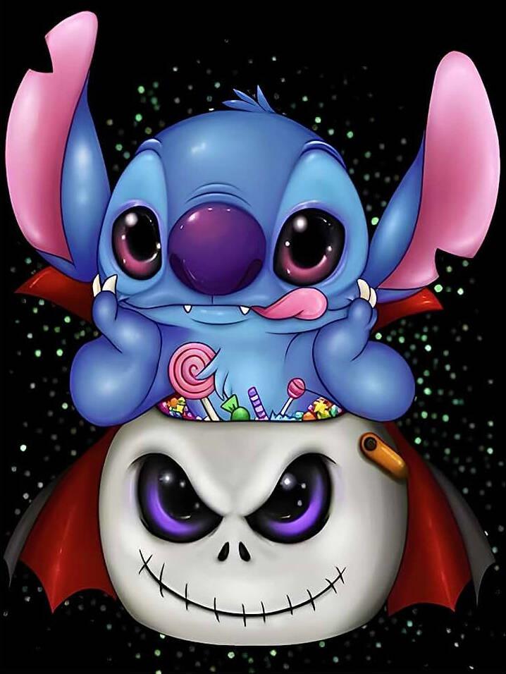 Full Round Drill Diamond Painting Lilo and Stitch 5D DIY Hobby Diamond Mosaic Cartoon Embroidery Moon Unique Gift