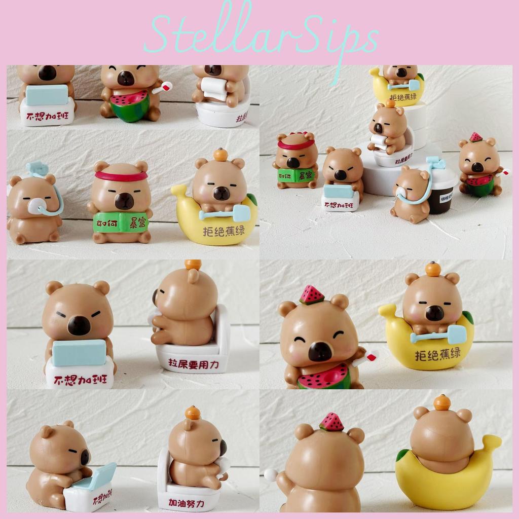 Figure Action Capybara Cartoon Model Toy Decoration Doll Children Gifts Ornament