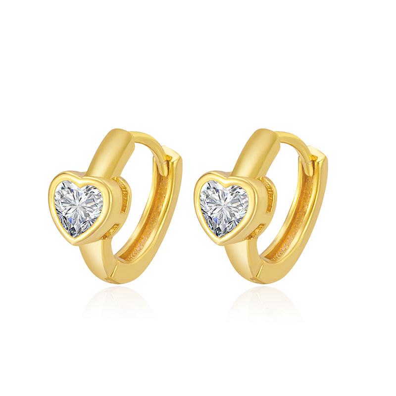 New 925 Sterling Silver Earrings Luxury 18k Heart High Quality for Women Wedding Jewelry Classic Female Accessories Gifts Party