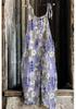 2025 Summer Retro Print Wide-Leg Women's Jumpsuit