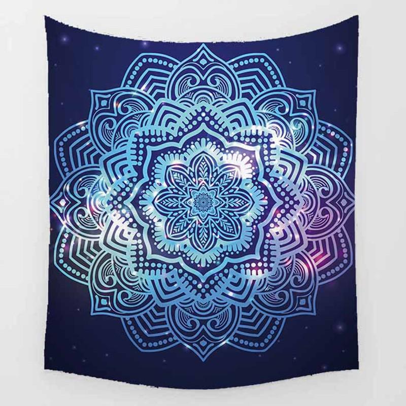 Gobelín do obývacího pokoje s pohovkou, mandala, nástěnný závěsný nástěnný tapiserie, bytové dekorace, gobelín do ložnice