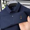 Nuova Maglietta Polo Estiva 100% Cotone Marca di Alta Gamma da Uomo Manica Corta Design Trendy con Ricamo di Orso T-shirt da Golf Business
