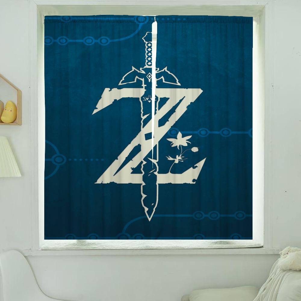 Home Interior Küchenvorhänge für Wohnzimmer 2 Stück Verdunkelungsvorhänge Türvorhang Z-zelda-a Trennwand Schlafzimmerdekoration