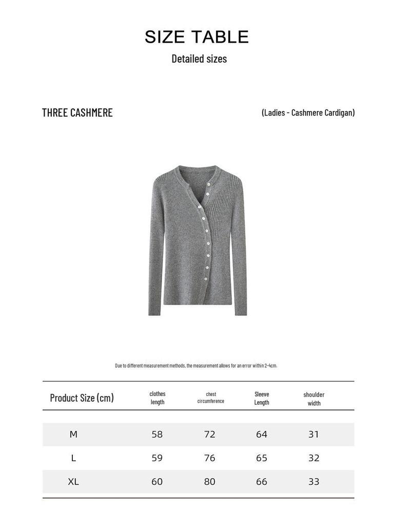 2025 Autumn/Winter Women's Slimming Cashmere Cardigan with Slant Pockets