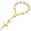1-6pcs Golden Pearl Cross Bracelet Elegant Christening Favors for Shower Church Weddings Religious Party Souvenirs Baptism Gift