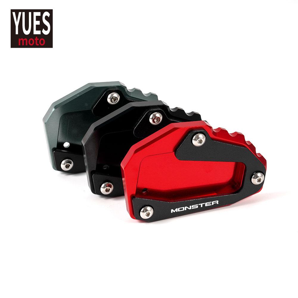 Motorcycle Accessories Kickstand Foot Side Stand Extension Pad Support Plate For DUCATI Monster 696 697 795 796 821 1200 1200S