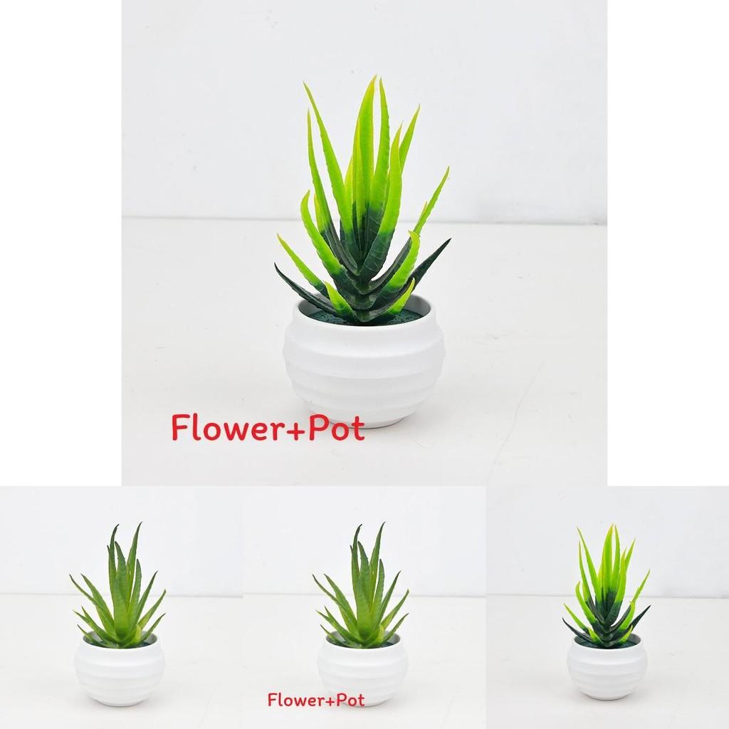 Succulent Aloe Vera Simulated Green Plant For Home And Office Table Decor