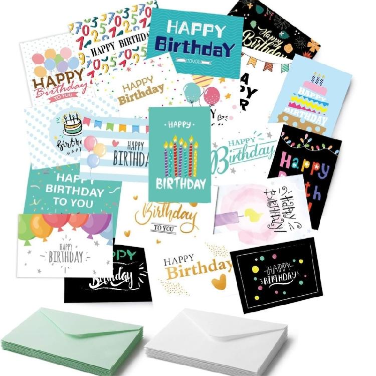 24 Pcs 3D Birthday Card with Envelope 3D Cake Birthday Card Greeting Cards for Husband