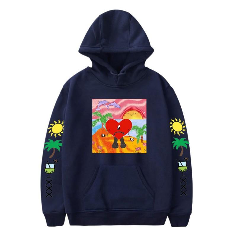 Bad Bunny Graphic Print Unisex Oversized Crewneck Sweatshirt Casual Long Sleeve Hoodie Fall