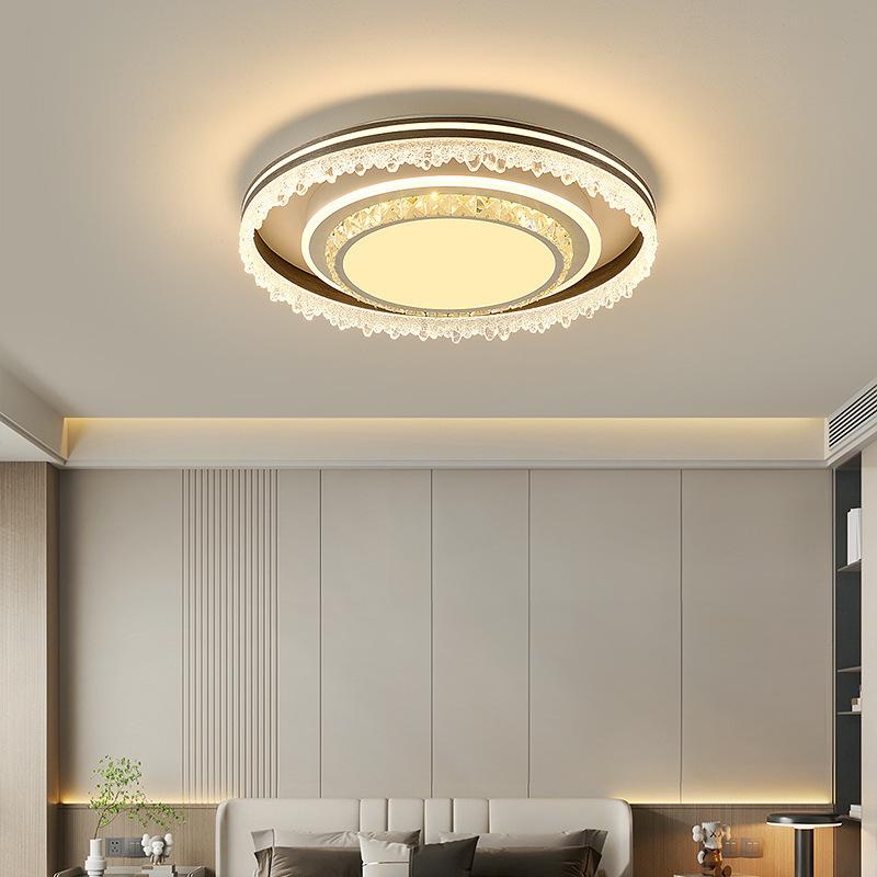 Modern Minimalist Crystal Ceiling Light for Bedroom, Living Room, and More