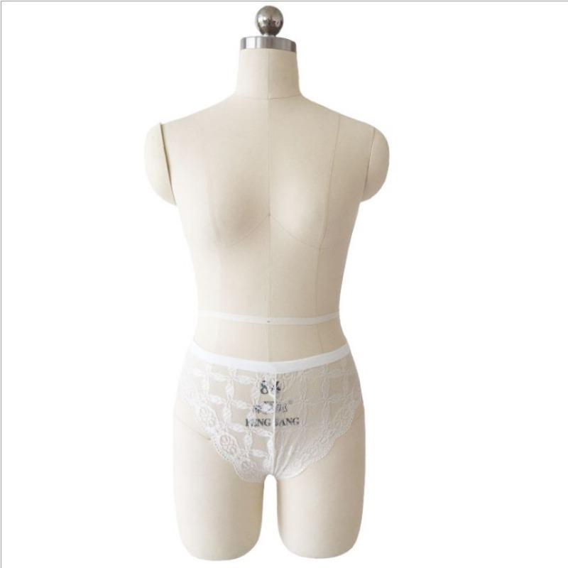 Sexy lingerie women's lace transparent bow panties briefs thong