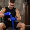2pcs Cotton Material Training Hand Wraps Stretch Fabric Blue Boxing Hand Wraps  Muay Thai Practice