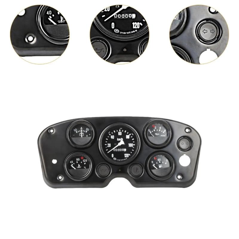Universelles Armaturenbrett für Autos Wassertemperatur Voltmeter 5 in 1 Multifunktions-Dashboard-Cluster-Panel