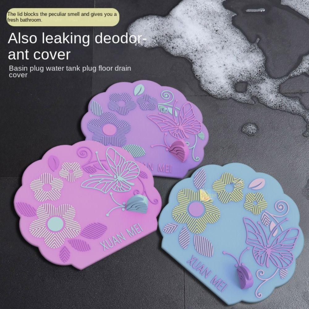 

Silicone Floor Drain Cover Soft Sink Filter Creative Shower Deodorant Pad Bathroom