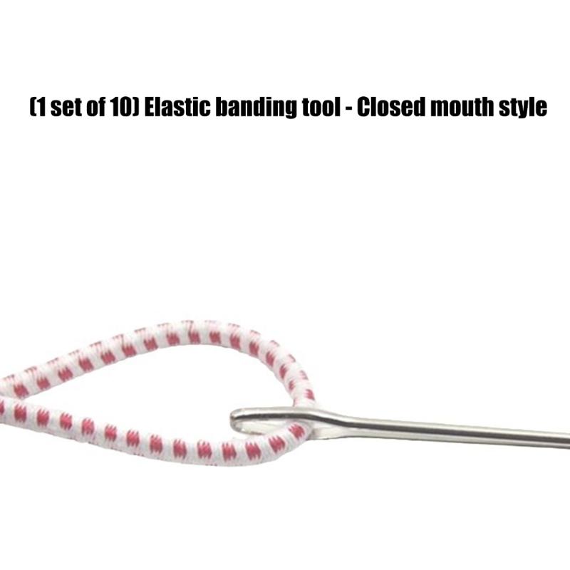 Pack of 10 Metal Elastics Band Threading Tool Sewing Craft Accessories