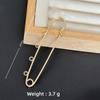 Colorfast Electroplated Safety Pin Brooch with Loop Holder for Sweaters and Pants