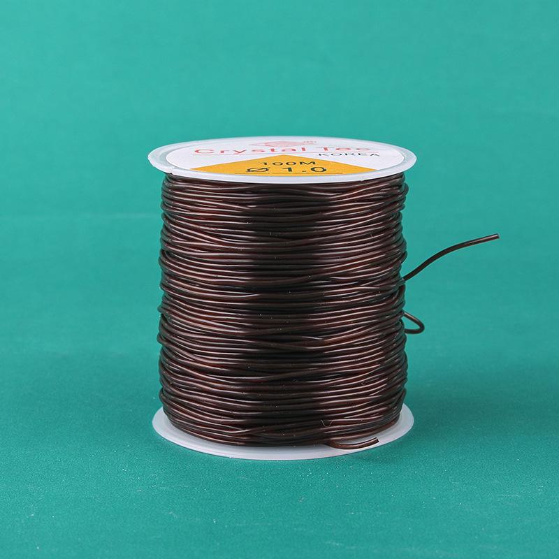 

Прозорий прозорий еластичний кришталевий бісерний шнур для виготовлення ювелірних виробів своїми руками 1.0mm 50m кавовий