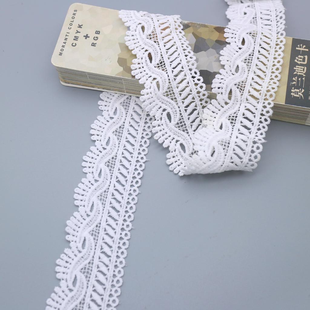 Water Soluble Milk Silk Embroidery, Clothing Accessories White Handmade Factory Lace Milk Silk Lace