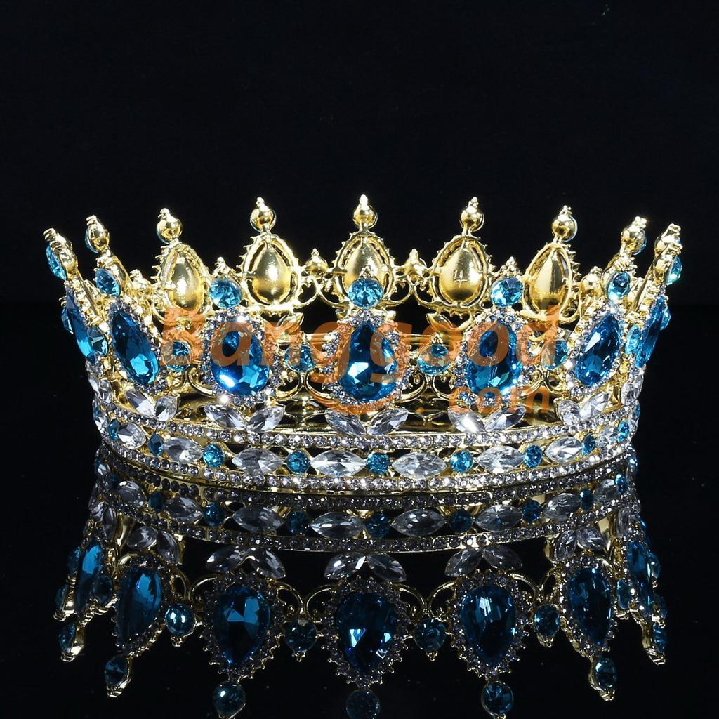 Koreanische Prinzessin große Krone Hochzeitsschmuck Kopfschmuck Europäischer Stil Braut runde Krone Haarschmuck