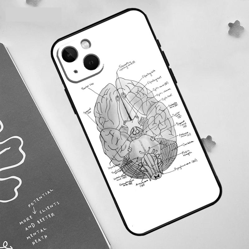 Anatomy Brain Case For iPhone 17 Pro Max 17 Air 16 15 14 13 12 11 Pro Max Plus Mini 16e Funda Cover
