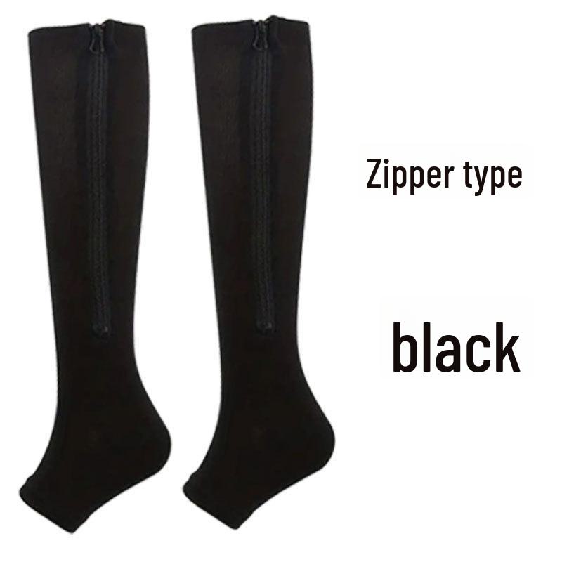 Zippered Sports Compression Socks - Elastic, Cross-Border Design