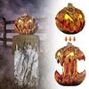 Brandneu Für Halloween-Dekoration Kürbiskopf-Dekor Horror-Ornament Sprachaktiviert Ohne Batterien 1 Stück 21*20*20cm