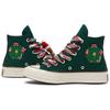 Converse Chuck 70 High X-Mas Piernik & Skarpeta Dzianinowa - Midnight Clover Męskie Sneakersy Zielone Egret Bear-Nap A12455C