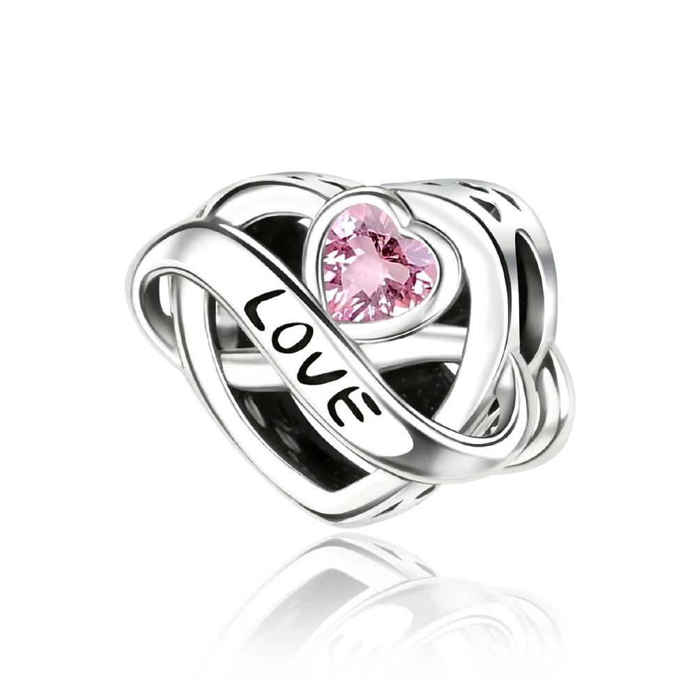 

Minimalist Charms Bead Copper Versatile Love Family Infinity Symbol Dangle Fit Bangle Bracelet Necklace Diy Jewelry