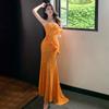 Summer Sense Pure Desire Three-dimensional Flower Tube Top Slim Fit Hip Wrap Fishtail Dress Birthday Dress Skirt