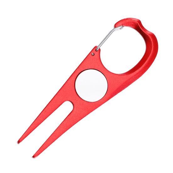 Golf Divot Repair Tool Aluminum Alloy Green Fork with Magnetic Ball Marker Golf Accessories for Men Women Golfers