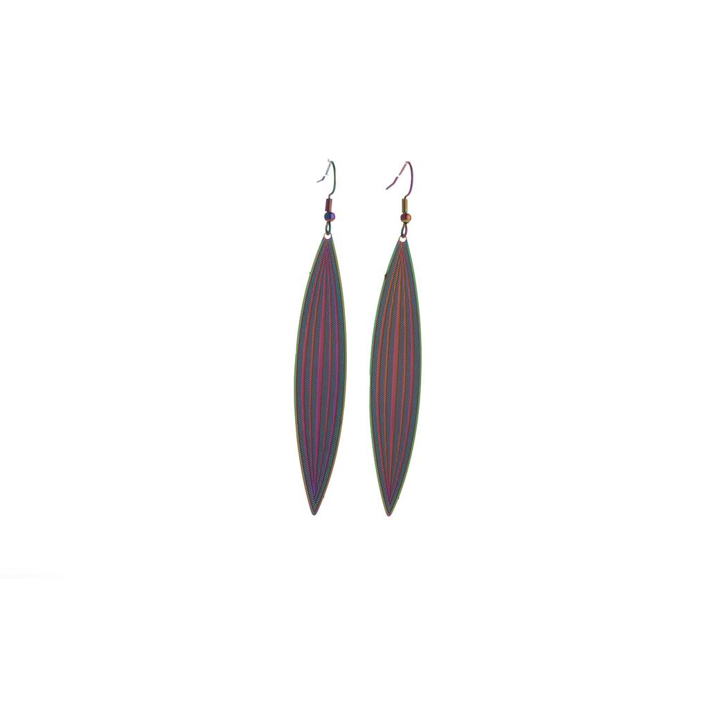 Retro Symphony Feather Hollow Earrings Female, Bohemian Ethnic Style Light Luxury High Sense Fashion Ear Hook