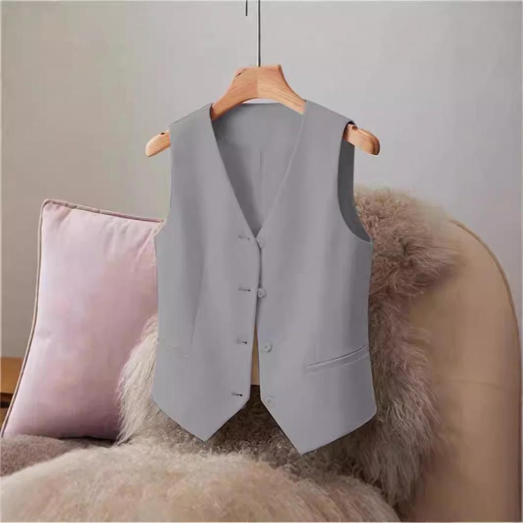 Chaleco versátil sin mangas para mujer: Ropa de Trabajo Profesional para Primavera y Otoño