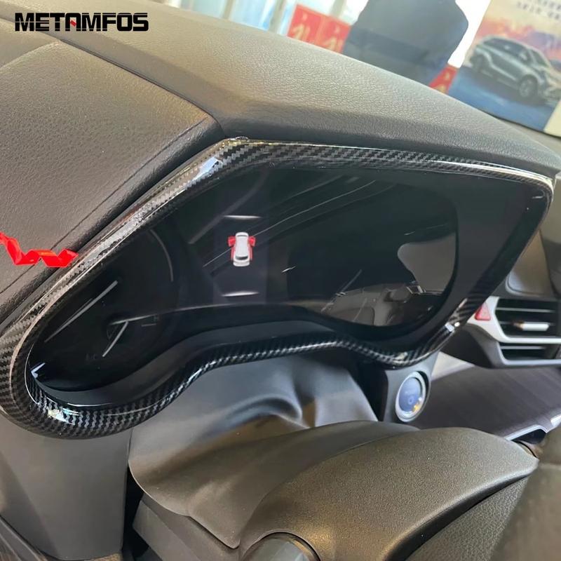 For Toyota Sienna 2024 2025 Carbon Fiber Dashboard Trument Board Frame Cover Trim Sticker Interior Accessories